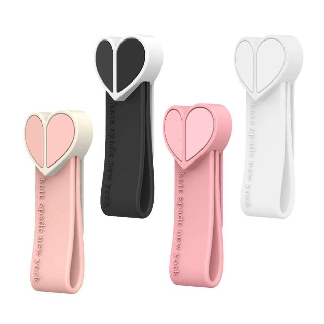 可愛いハート★Kate Spade★スマホ スタンド リボン 携帯ループ 可愛いハート☆Kate Spade☆スマホ スタンド リボン 携帯ループ
