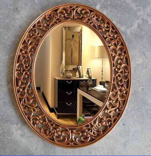 出品壁掛け鏡 壁掛け 壁掛けミラー 96x80cm 高級豪華鏡 アンティーク調 鏡