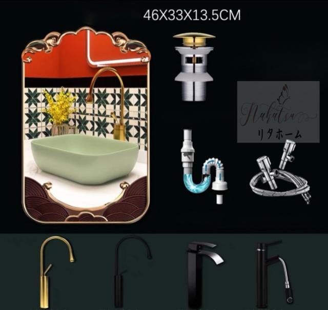 高級洗面台 ．洗面ボウルセット 洗面ボール 陶器 手水鉢 ．手洗器