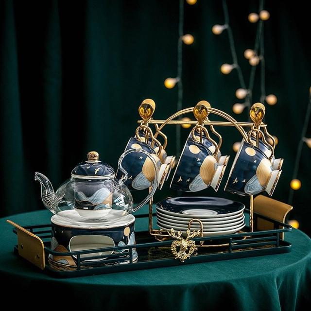 C6-1西洋ティー・コーヒーカップセット カップ＆ソーサー6客セット 豪華ティー カップセット