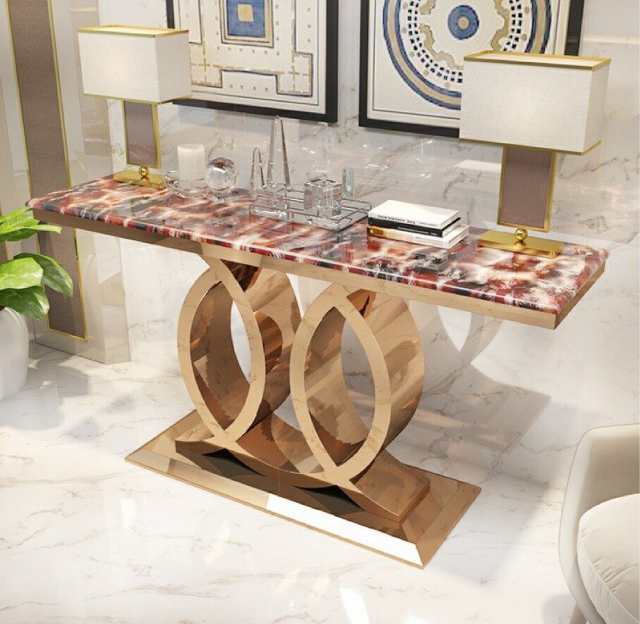 高級サイドテーブル コンソールテーブル 玄関テーブル 花台 電話台 アンティーク写真通り材質 - コーヒーテーブル/サイドテーブル