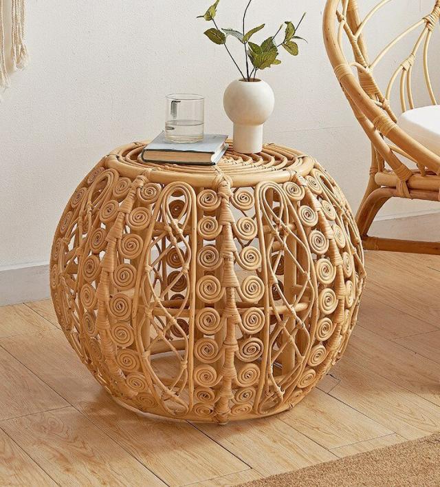 WT64竹.籐ローテーブル 飾り台 リビングテーブル 電話台 センターテーブル サイドテーブル ミニテーブル 寝室用テーブル 色が選べます