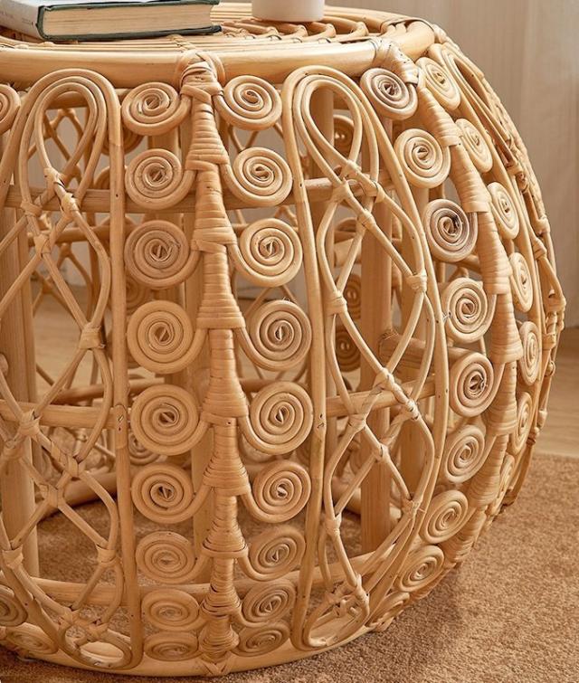 WT64竹.籐ローテーブル 飾り台 リビングテーブル 電話台 センターテーブル サイドテーブル ミニテーブル 寝室用テーブル 色が選べます