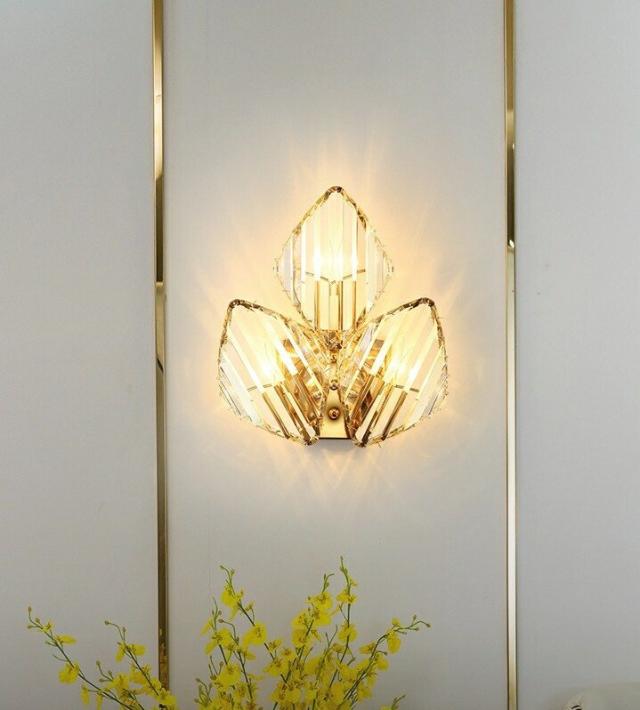 高級壁掛け照明 ブラケットライト 壁掛け灯 玄関照明 間接照明 水晶インテリア照明