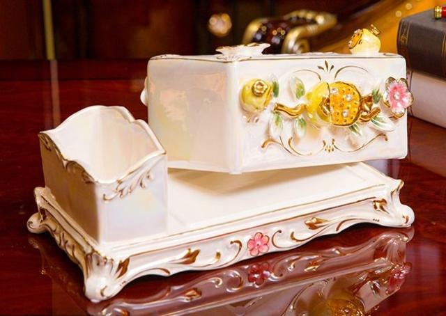 TI80高級感のある ．ティッシュケース 小物入れ 収納付きの通販は