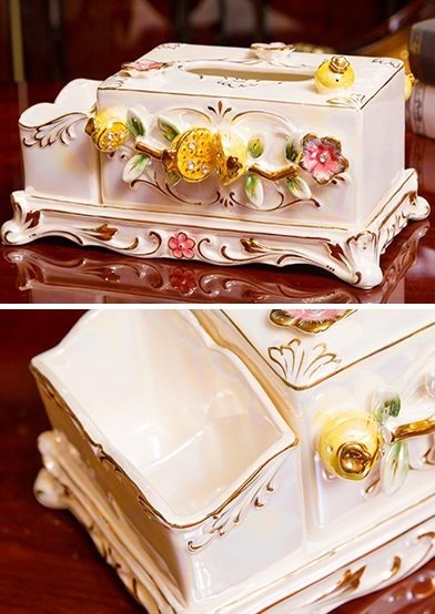 TI80高級感のある ．ティッシュケース 小物入れ 収納付きの通販は