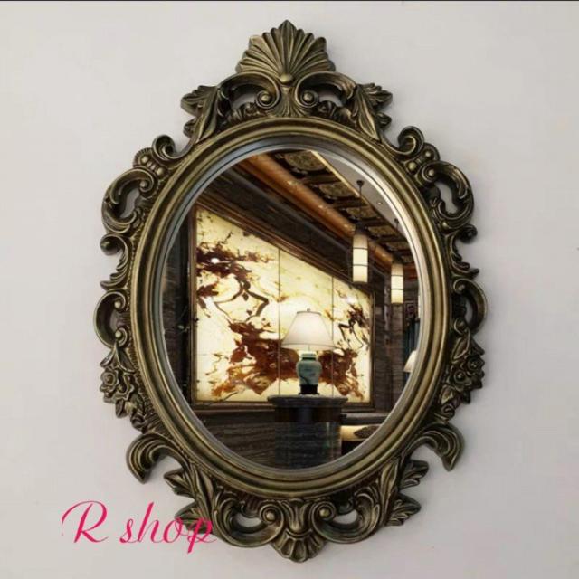 大型ミラー吊鏡 ．壁掛け鏡 壁掛けミラー 豪華ウォールミラ 高級豪華鏡 アンティーク調 70x90cm
