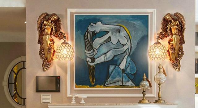 20220717-27 高級壁掛け照明 天使 壁掛け灯 インテリア照明 玄関灯 ．アンティークの通販は