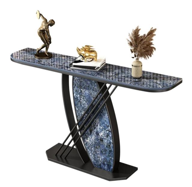 20220706-60 高級サイドテーブル 人造大理石コンソールテーブル 玄関テーブル 花台 電話台