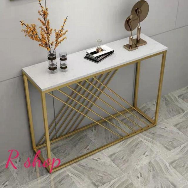 高級サイドテーブル コンソールテーブル 人造大理石玄関テーブル 花台 電話台 アンティーク調デザイン 植木鉢置き 幅80cmの通販は 78,408円