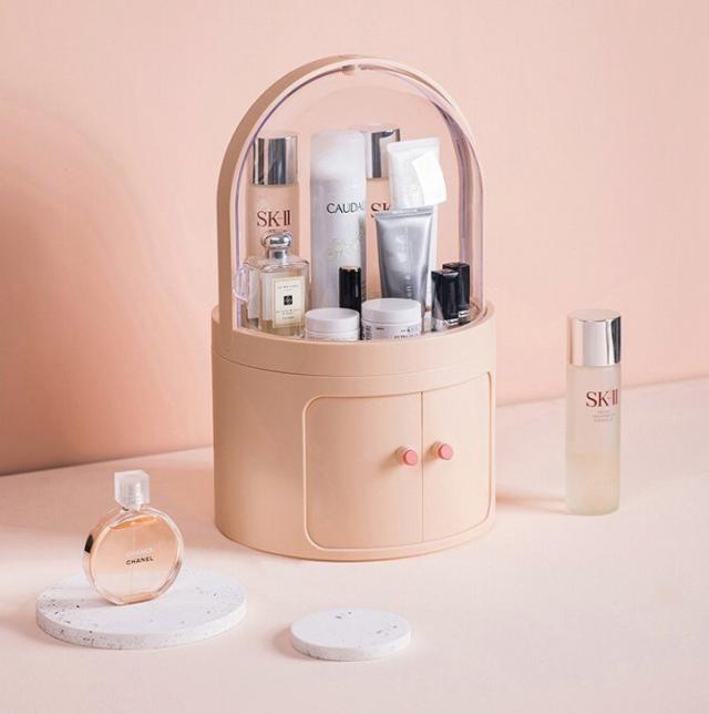 M14メイクボックス コスメボックス 化粧品収納ケース 小物収納ボックス.ピンク