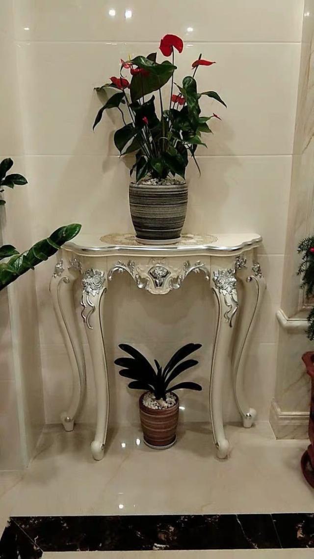 高級サイドテーブル コンソールテーブル 玄関テーブル 花台 電話台