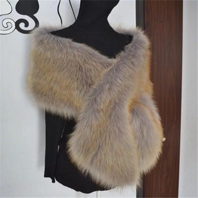 毛皮風ミンクケープ ．ファーショール ファーストール ポンチョ ボレロ ストール