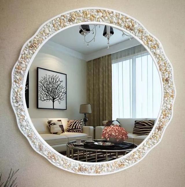 豪華鏡 壁掛け鏡 アンティーク調 壁掛け 壁掛けミラー ウォールミラー 貝入れ