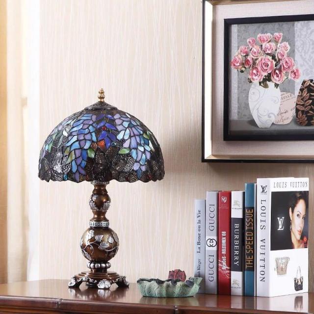 ステンドグラスランプ 卓上スタンド 豪華テーブルランプ