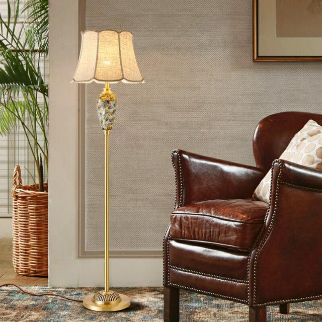 アンティークライト 陶器製 フロアライト フロアスタンド レアデザイン