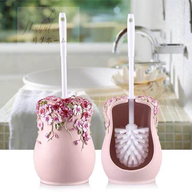 薔薇雑貨 トイレブラシ掃除セット ．トイレ用品 ．トイレブラシ立て 便器ブラシ