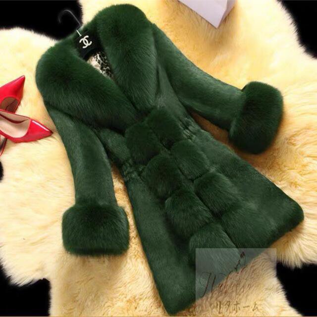 レディース ファーコート 毛皮風コート フェイクファー コート ．S〜5XL