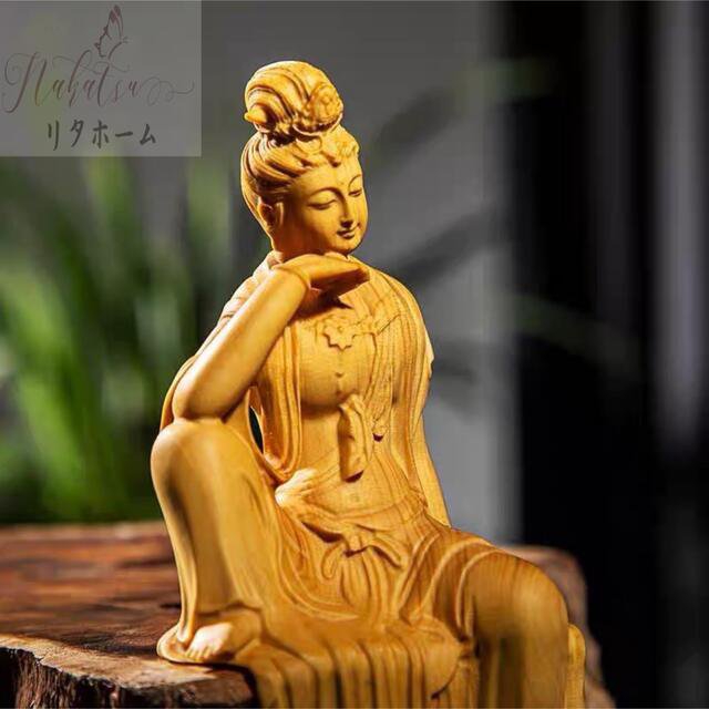 新品 自在観音菩薩禅意仏像置物