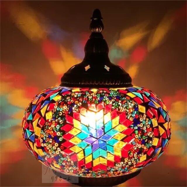高級感溢れる トルコ風 ステンドグラス テーブルランプ 照明卓上スタンド 手作りの通販は