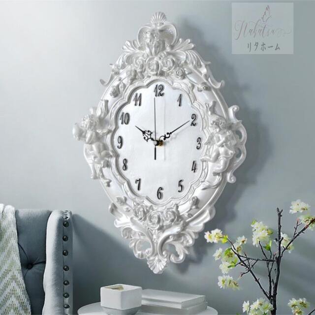 掛けクロック 壁掛け時計 かけ時計 ．花柄姫系雑貨の通販はau PAY  