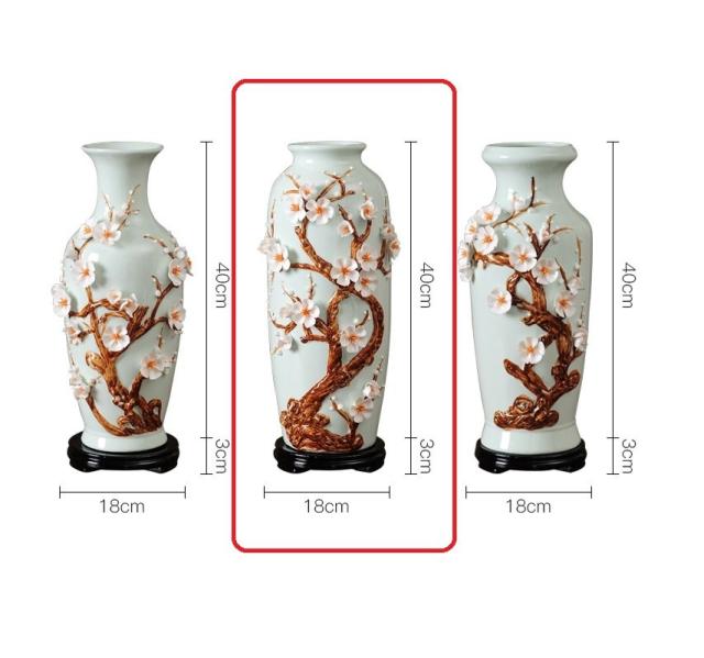 VA13-1花瓶 かびん 花器 花入れフラワーベース インテリア 雑貨 花柄 陶器