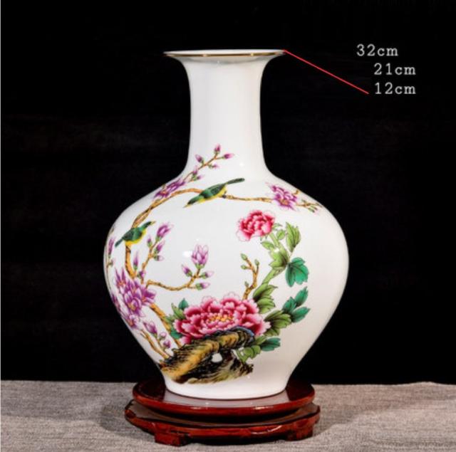 VA77-4花瓶 かびん 花器 花入れフラワーベース インテリア 雑貨 花柄 陶器