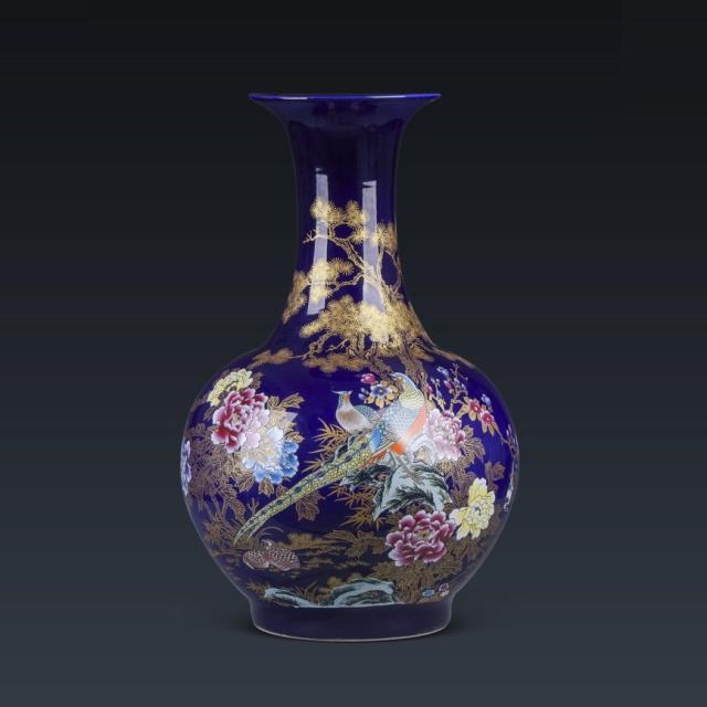 VA128-1花瓶 かびん 花器 花入れフラワーベース インテリア 雑貨 花柄 陶器の通販は 135,877円