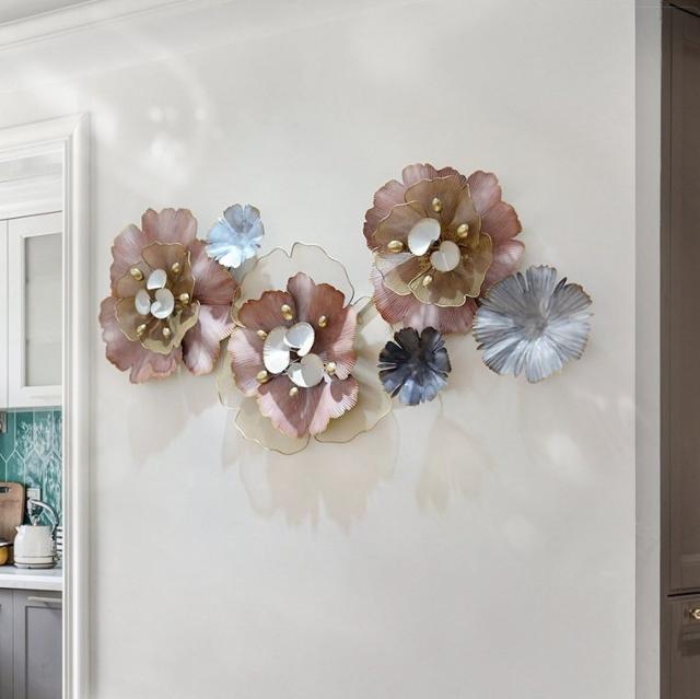 WD57アイアン 壁掛け 北欧調 高級感壁飾り インテリア雑貨 部屋飾り 壁面装飾 工芸品 手作り.花柄
