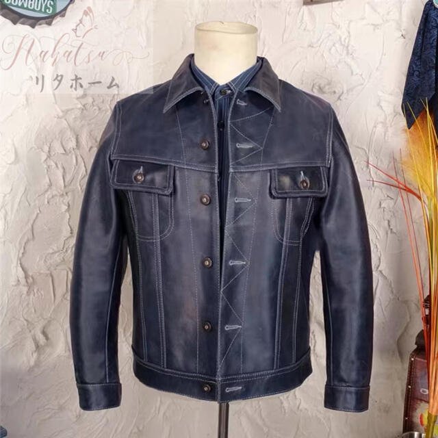 インディゴカウハイド 40's 101-Jタイプ Gジャン レザージャケット