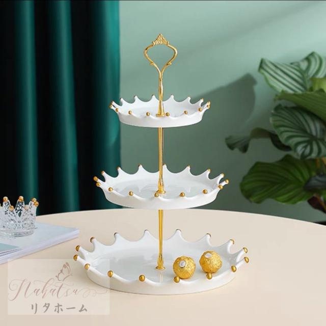 ケーキ スタンド プレート 3段セット アフタヌーンティー フルーツ