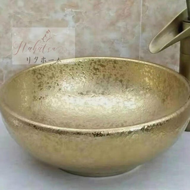 高級洗面台 洗面ボウルセット洗面ボール 陶器 手水鉢 手洗器蛇口 排水金具付き