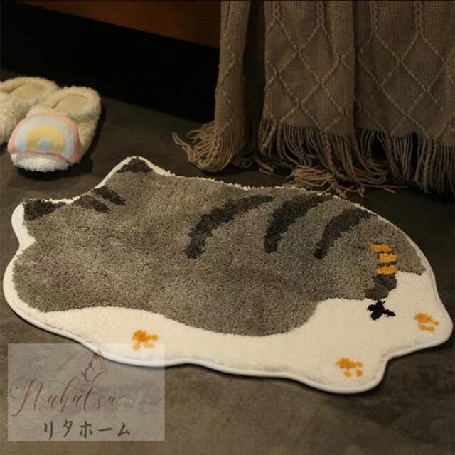 ラグマット リビングマット 玄関マット カーペット．お風呂マット 猫柄雑貨の通販は 7,372円