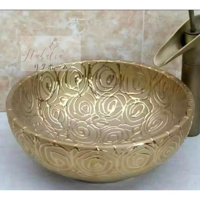 高級洗面台 洗面ボウルセット洗面ボール 陶器 手水鉢 手洗器蛇口 排水金具付き