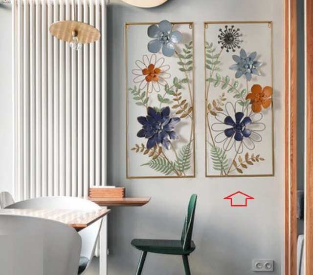 WD70-2アイアン 壁掛け 北欧調 高級感壁飾り インテリア雑貨 部屋飾り