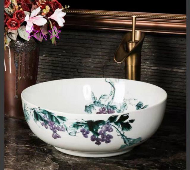 高級洗面台 洗面ボウルセット 洗面ボール 陶器 手水鉢 ．手洗器 手洗い