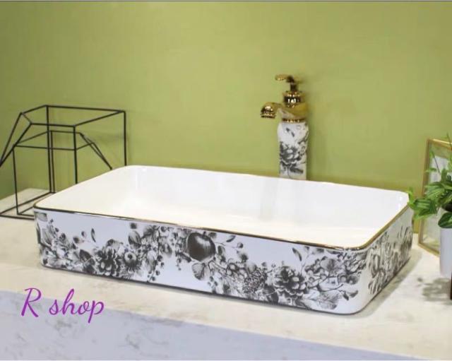 置き型洗面ボウルセット ．手洗い器 デザイン 陶磁器 手洗い鉢 洗面台 蛇口 排水ホース付きの通販は