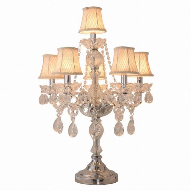 D258-6インテリア照明 テーブルスタンド 照明スタンド 卓上テーブルライト． 高級水晶スタンド