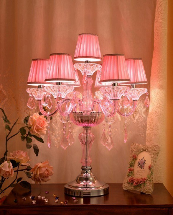 D249-7インテリア照明 テーブルスタンド 照明スタンド 卓上テーブルライト． 高級水晶スタンド