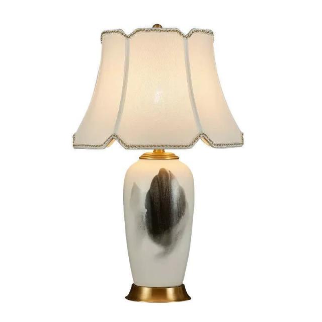 照明スタンドライト テーブルランプ デスクライト．高級陶器卓上ステンド 高さ68cm