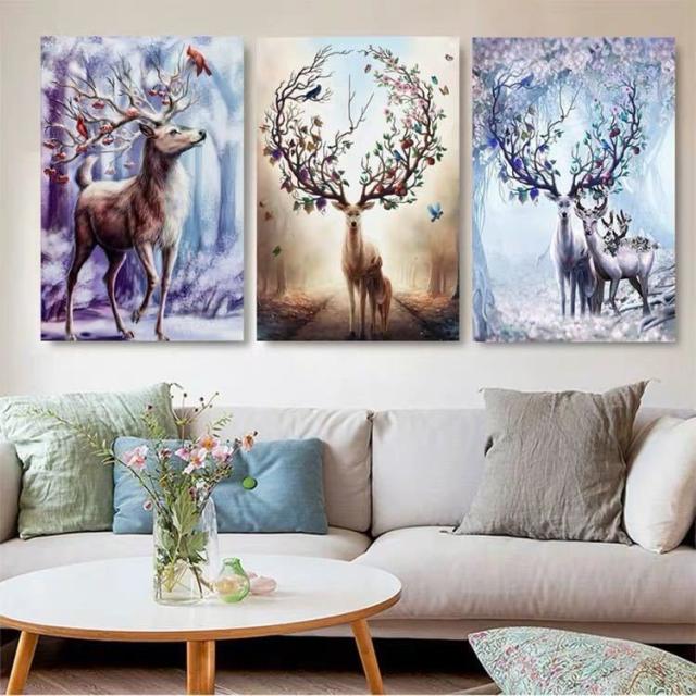 美術アートパネル 絵画インテリア 壁飾り 絵画プリント 壁画 キャンバスプリントポスター3枚 額縁なし 40x60 別サイズあり