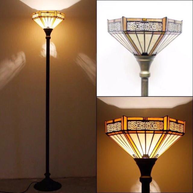 ステンドグラスフロアライト 間接照明 フロアスタンド 照明器具豪華ステンドグラスランプ ガラス工芸品．