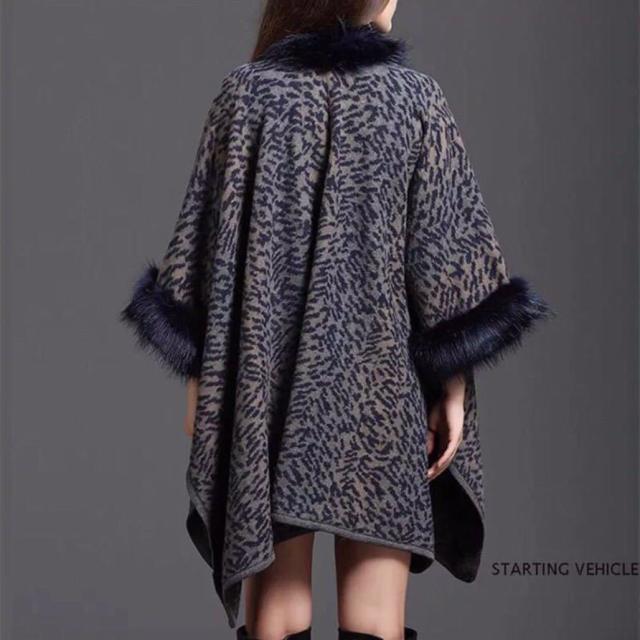 毛皮風ミンクケープ ．ファーショール ファーストール ポンチョ ボレロ