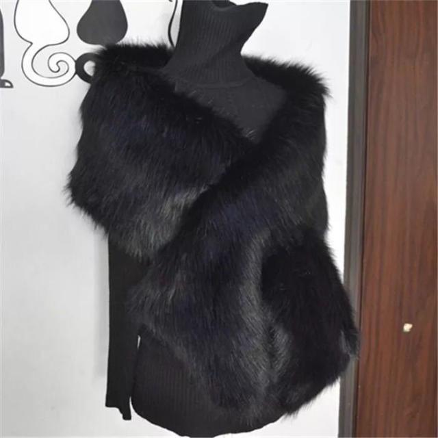 毛皮風ミンクケープ ．ファーショール ファーストール ポンチョ ボレロ ストール