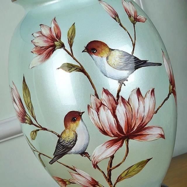 極上☆ 美品登場☆ 照明スタンドライトデスクライト 高級陶器卓上ステンド 照明スタンドライト テーブルランプ デスクライト ．高級陶器卓上