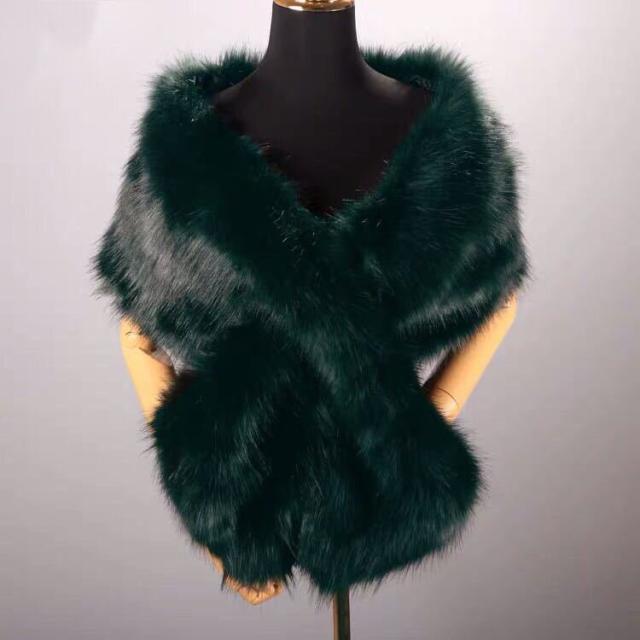 毛皮風ミンクケープ ．ファーショール ファーストール ポンチョ ボレロ ストール．