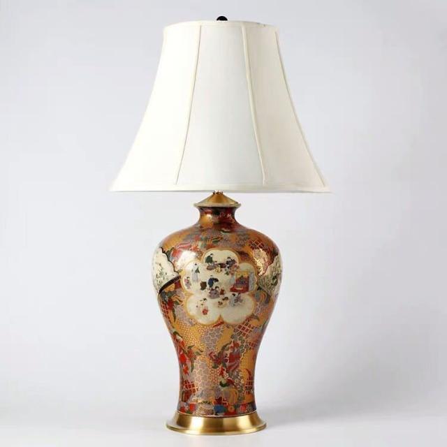 照明 陶器 テーブルランプ スタンドライト フロアライト 卓上スタンド A26972 琺瑯彩照明スタンドライト テーブルランプ デスクライト 卓上