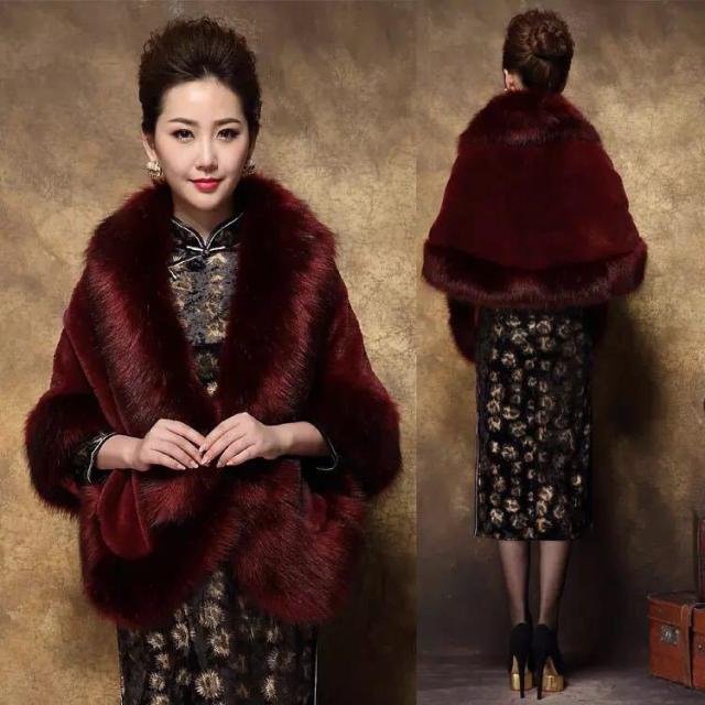 毛皮風ミンクケープ ．ファーショール ファーストール ポンチョ ボレロ ストール