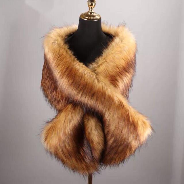 毛皮風ミンクケープ ．ファーショール ファーストール ポンチョ ボレロ ストール