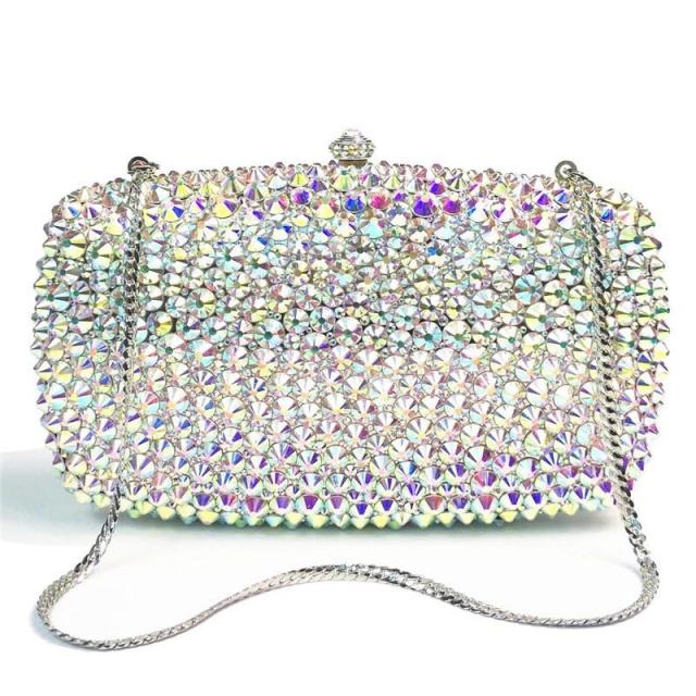 豪華パーティーバッグ キラキラ ストーンBAG クラッチバッグ レディース ラインストーンクラッチバッグ．